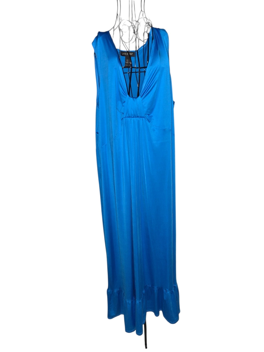 Lane Bryant Vibrant Blue Sleeveless Plunge Maxi Dress